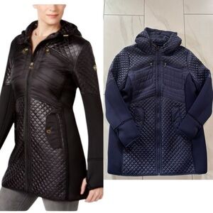 Michael Kors Quilted Blue Puffer Spring Jacket size XL like new!